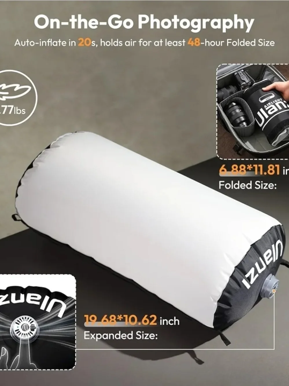 NEW Ulanzi AL60 Inflatable LED Tube Light Handheld Video Photography Wand